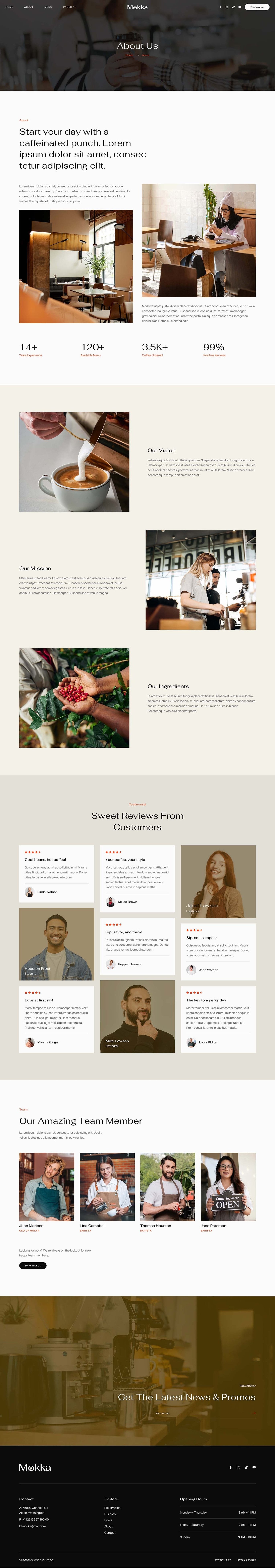 Mokka - Coffee Shop & Cafe Elementor Template Kit